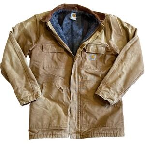 Carhartt Brown Jacket with Corduroy collar